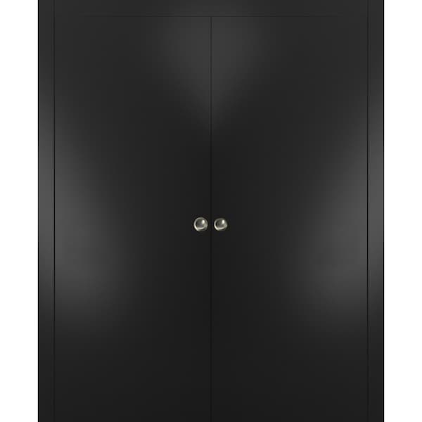 Sartodoors Double Barn Interior Door, 72" x 84", White PLANUM10DP-BLK-72 - main